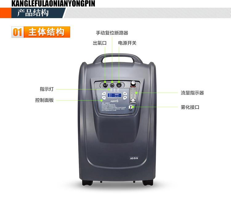 愛爾泰制氧機(jī)AE-5N產(chǎn)品結(jié)構(gòu)圖